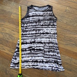 David Cline tank dress, black & white, size large